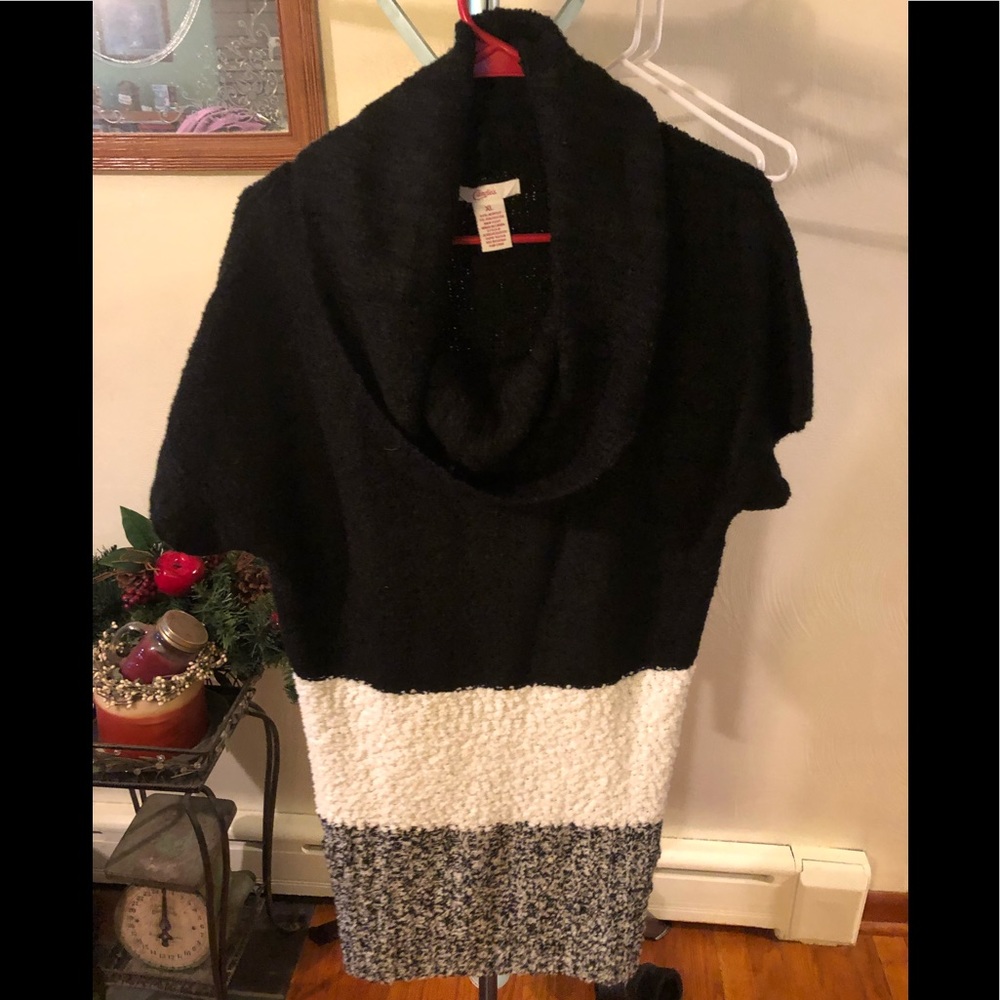 Candie’s sweater tunic/dress, cowl neck
